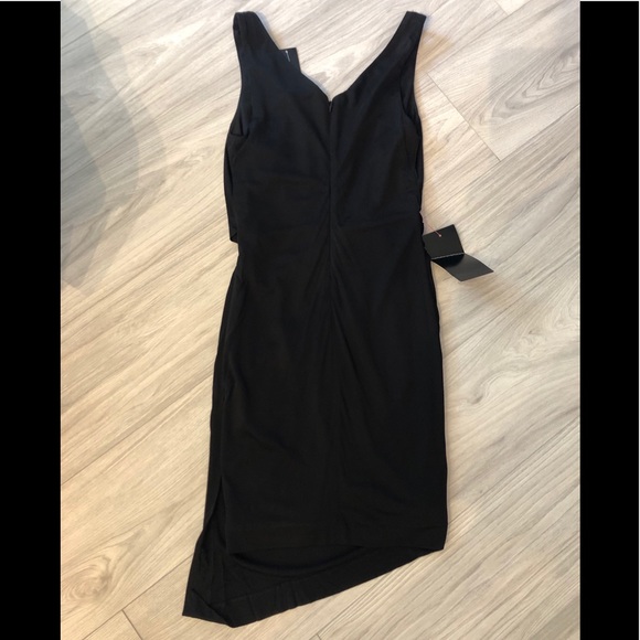 🆕 NWT Bebe sexy asymmetrical draped dress - Picture 3 of 3